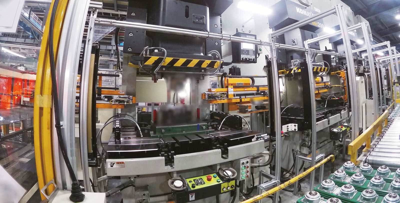 KOSMEK quick die change equipment on a press machine