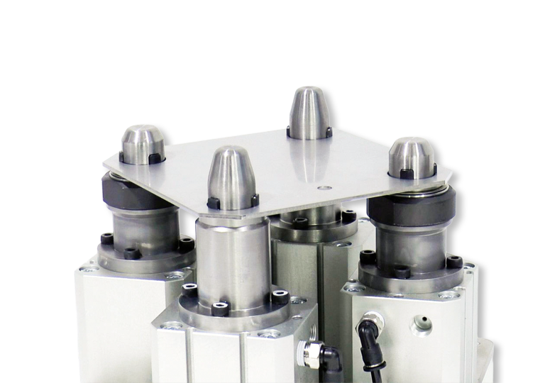 KOSMEK locating pin clamps for welding and washing applications